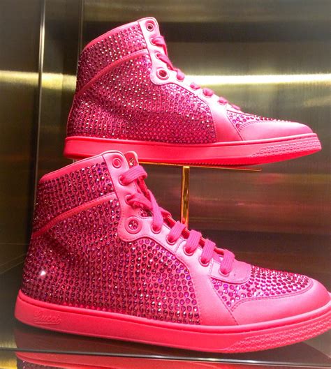 hot pink gucci sandals|pink gucci sneakers high top.